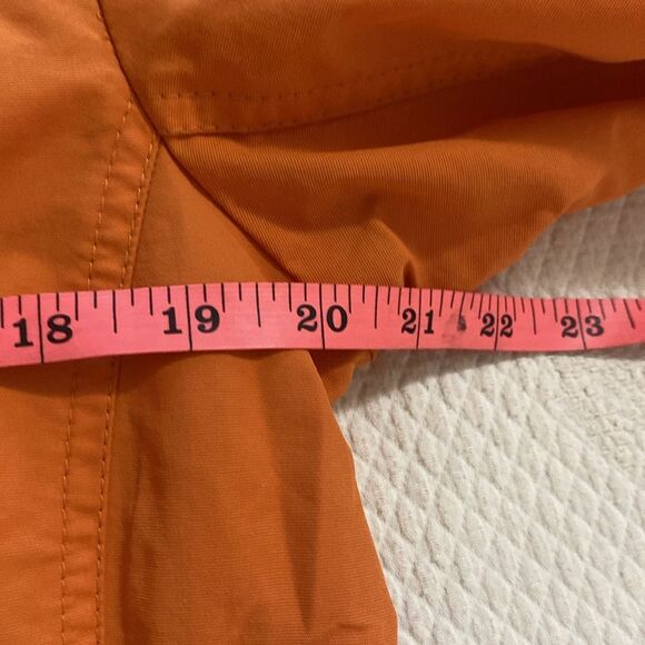 Lands End Rain coat Orange Hood Size Medium - Picture 6 of 9